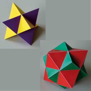 k26winzig Durchdringung zweier Tetraeder („Stella octangula“ nach Kepler) und von Oktaeder und Würfel